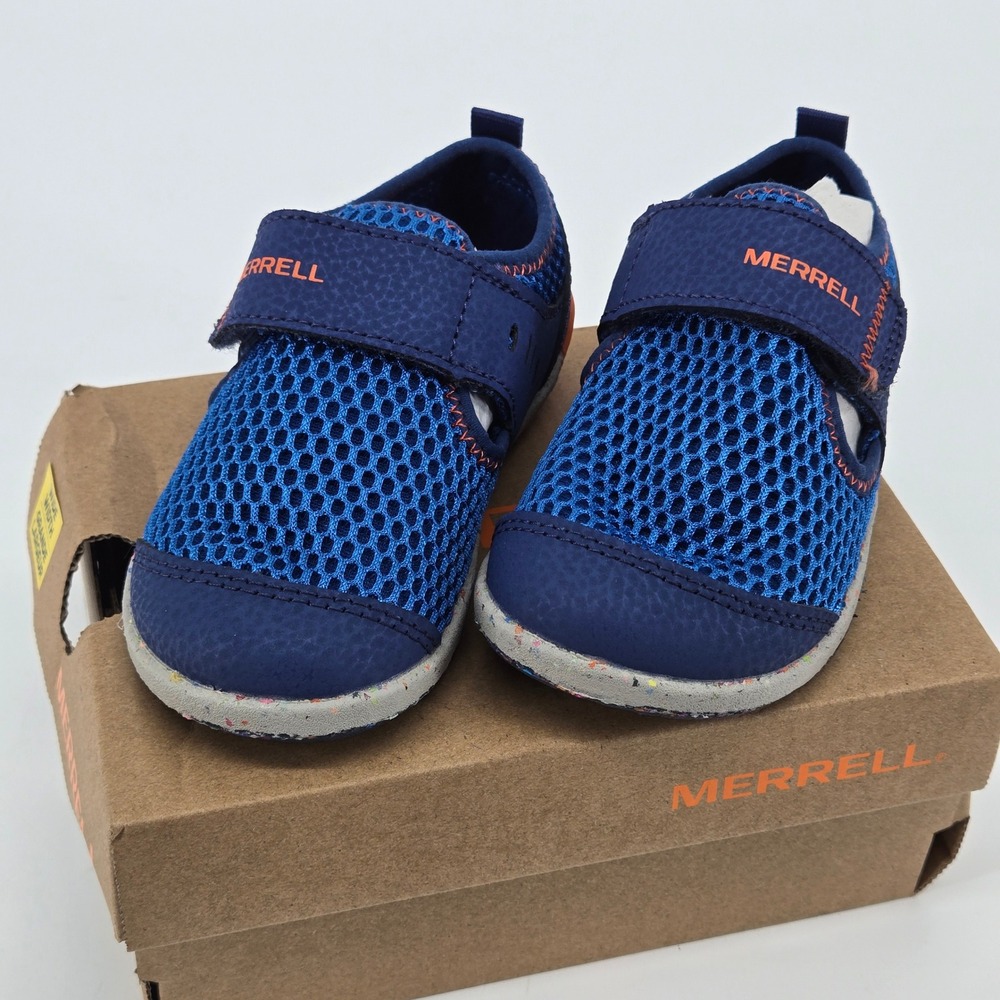 Merrell Bare Steps H2O Blue Orange Toddler Water Shoes Size 6.5 W New In Box